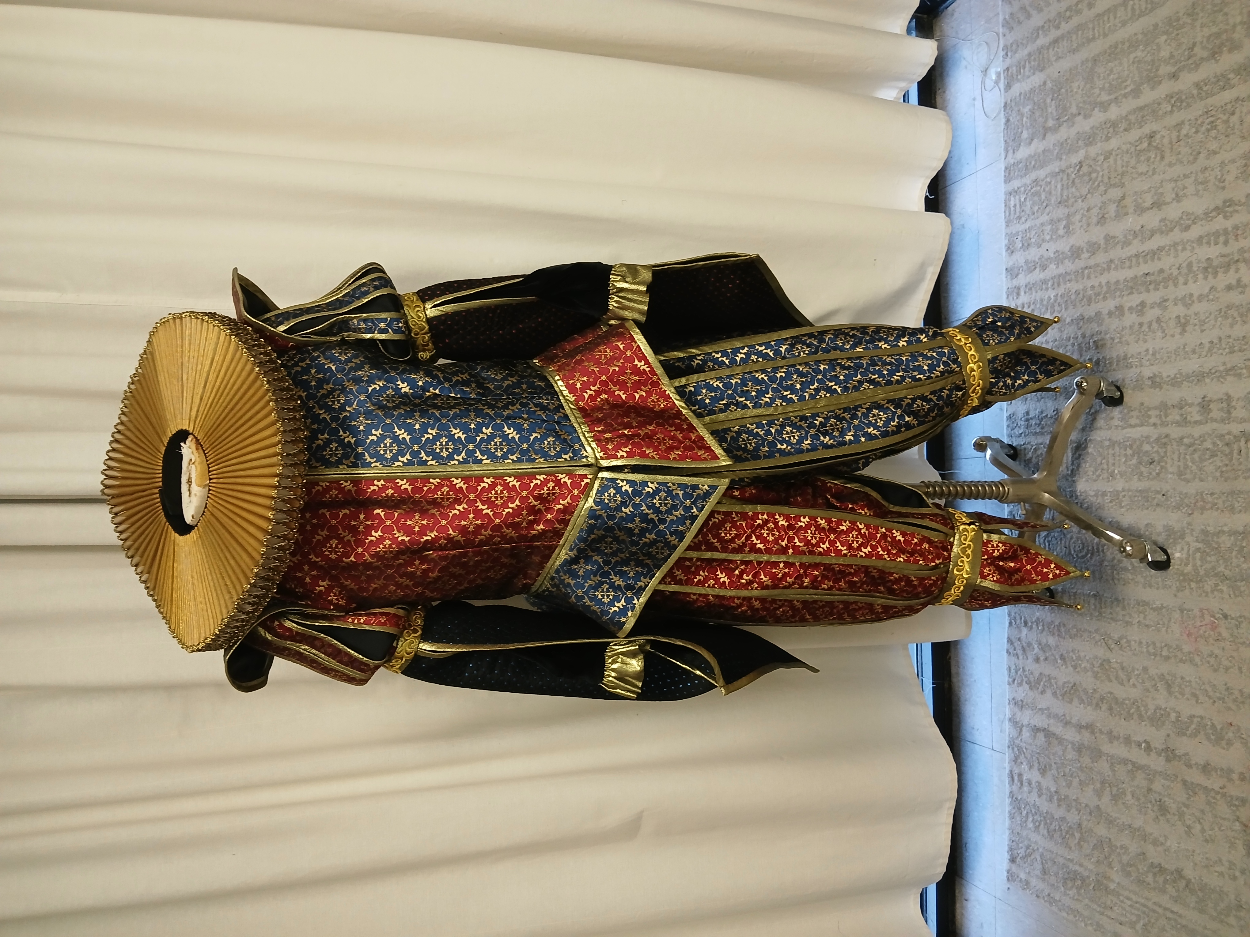 Masquerade Costume B — complete costume on the dressform