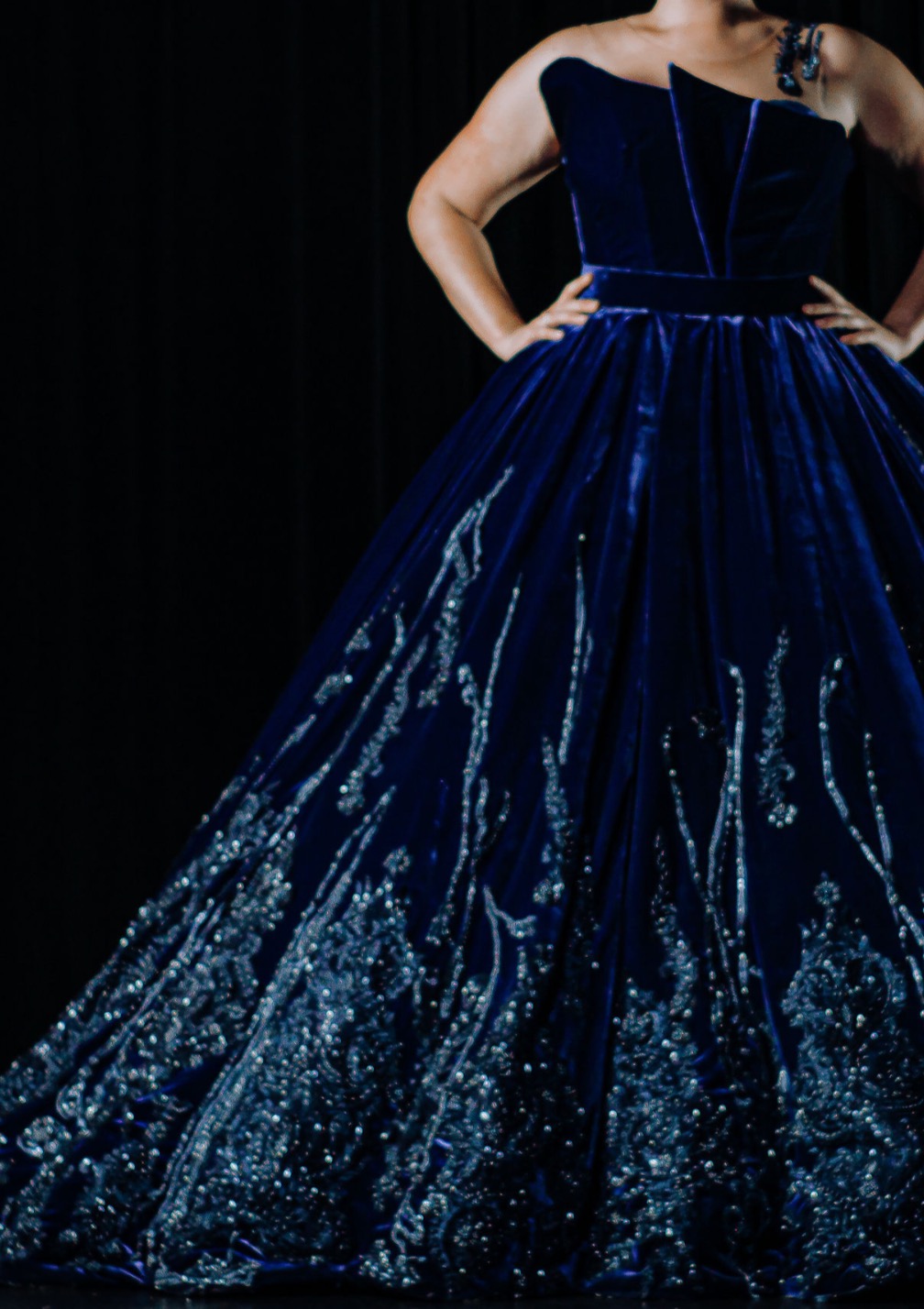 Blue Dress — a custom couture gown by Hook & Eye